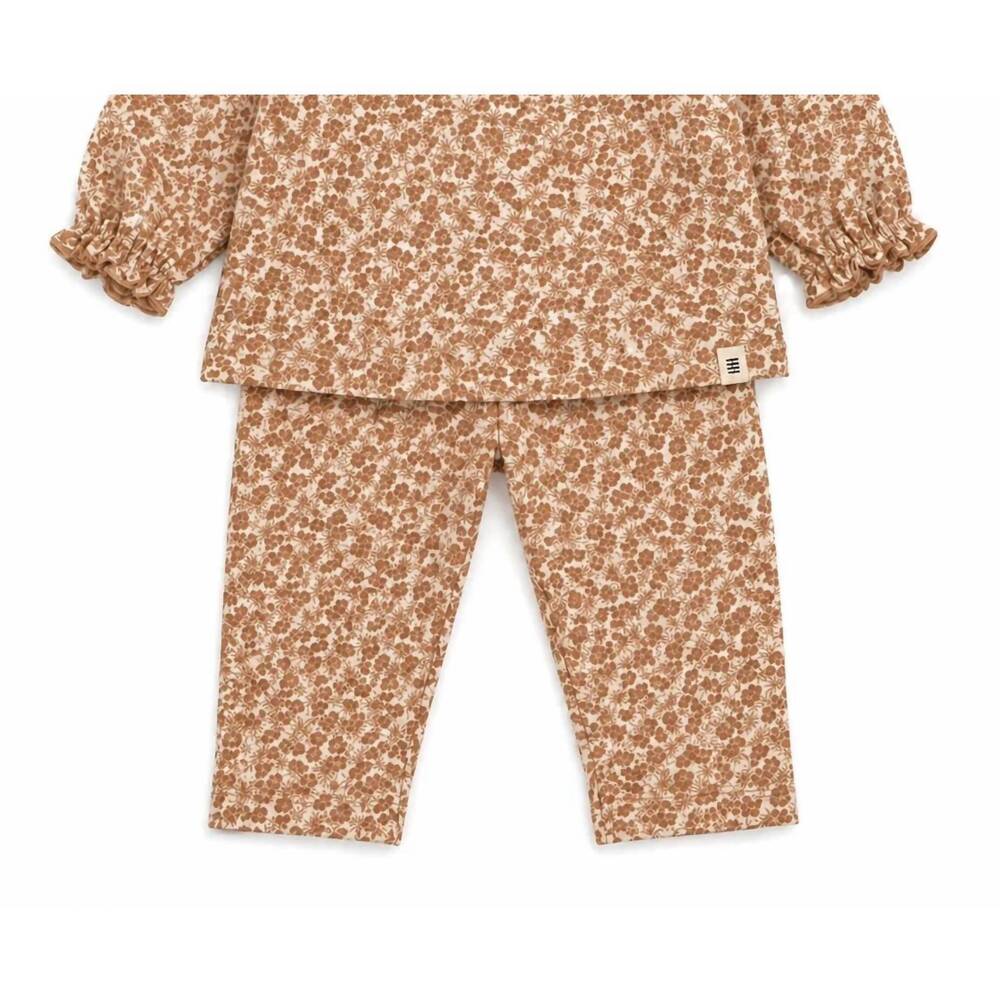 NEW BABYFACE kid's fall two-piece set in brown floral